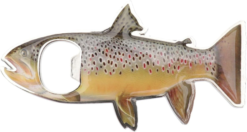 Tinksky Bottle Opener Fridge Magnet Stainless Steel Rainbow Trout Fish Shape 2 in 1