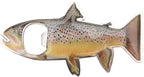Tinksky Bottle Opener Fridge Magnet Stainless Steel Rainbow Trout Fish Shape 2 in 1
