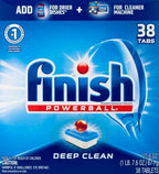 Finish - All in 1-38ct - Dishwasher Detergent - Powerball - Dishwashing Tablets - Dish Tabs - Deep Clean - Fresh Scent
