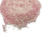 Pink White Christmas Sprinkles, 2mm Mini Pearls Ball Valentines, Cake Sprinkles, Gluten Free, Cookies, Chocolate, Fondant, Princess Topping, Ice Cream, Edible, Dessert Decoration