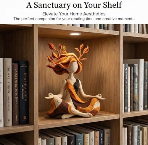 Serenity Growth Meditation Figurine – Abstract Resin Yoga Sculpture for Mindfulness & Inner Peace, Aesthetic Home Decor Statue for Living Room, Bedroom, Desk, Relaxation Gift
