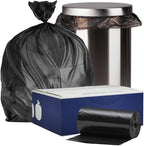 Plasticplace 12-16 Gallon Trash Count │ 0.8 Mil │ Black Garbage Can Liners │ 24" x 32" (500 Case), 24x32 Inch (Pack of 500)