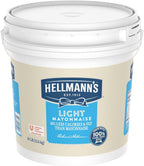 Hellmann's Light Mayonnaise Pail Condiment for Sandwiches, Salads, Mayo Made with 100% Cage Free Eggs, Gluten Free, 30lb Pail, 4 gallon (Pack of 1)