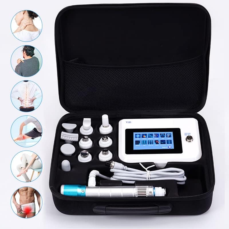 Extracorporeal Shock Wave Machine, Professional Good Effect ED Electromagnetic Extracorporeal Shock Wave Therapy Machine Pain Relief Massager with Massage Head, Handle with Wire for ED Treatment