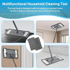 Wall Cleaner Mop with Long Handle, Wall Dust Cleaning Mop for Washing Walls with 2 Microfiber Reusable Pads,Floor Dry Wet Dust Mops for Wall Washer, Floor,Ceiling Cleaner
