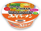 [SAPPORO ICHIBAN] Miso Ramen Bowl (Donburi) Noodles, No. 1 Tasting Japanese Instant Cup Noodles (2.94 oz x 12 Bowls) (Miso)