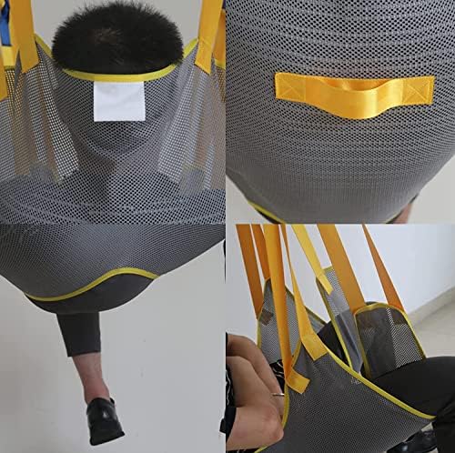Toileting Hoist Sling,Mesh Patient Lift Sling, Elder Patients Bath Commode Lifter Divided Leg Sling for Transfer from Bed to Wheelchair,Recliner,Showe,L