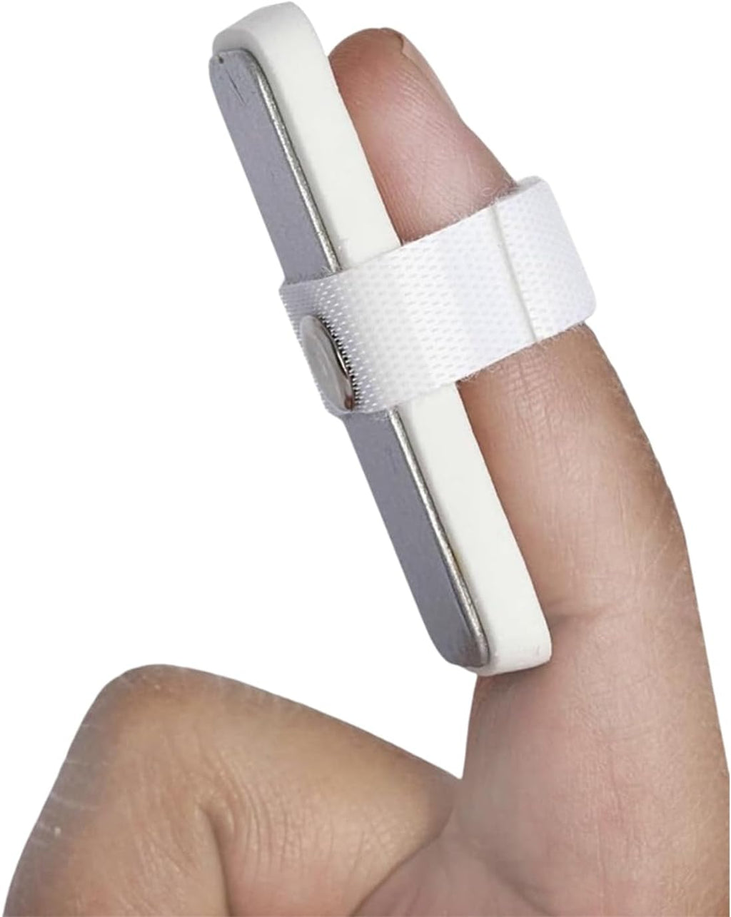 Mallet Finger Splint Brace – Silver Adjustable Finger Immobilizer for Mallet Finger, Trigger Finger, DIP Joint Injury & Fracture – Universal Size Support (1 Unit)