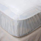 Home Expressions 4Gauge Vinyl Plastic Mattress Protector Fitted Sheet Style Waterproof Mattress Cover Breathable and Spill Protection Fits a Mattress Up to 11.5" Deep (Queen 80" x 60" x 11.5 Deep)