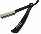 Shaving Razor, Cut Throat Razor + Wilkinson Blades + Sanguine Pouch (CoolBlade R1 Black)