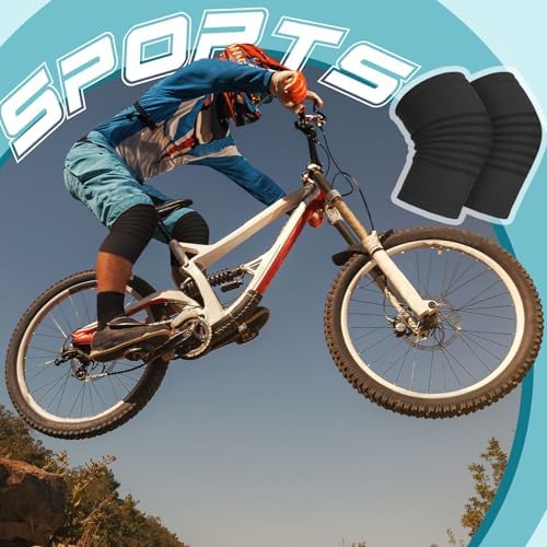 Geyoga 6 Pairs Knee Warmers for Women Men Breathable Leg Warmers Windproof Knee Sleeves Leg Brace Pad for Cycling Sports