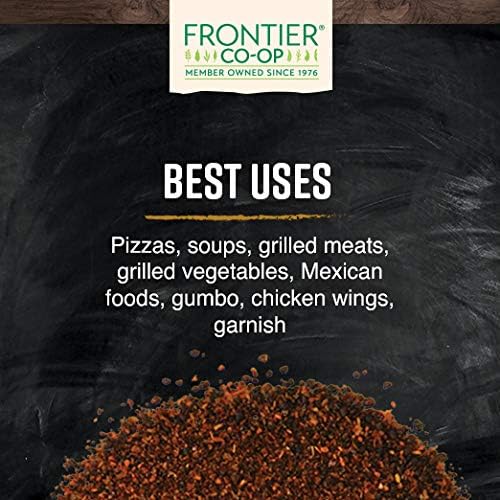 Frontier Co-op Chili Peppers Crushed, Jalapeno Flakes, Green, Certified Organic, Kosher | 1 lb. Bulk Bag | Capsicum annuum