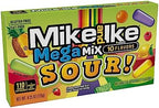 Mike and Ike Candy, Mega Mix Sour, 4.25oz Theater Box, Pack of 12