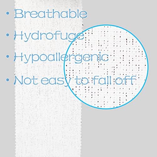 popbob (2 Pack) White Athletic Sports Tape 2 Inch x 15 Yards, Very Strong Adhesive and Hypoallergenic Breathable Cotton Sports Tape for Bats, Tennis and Boxing