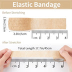 6pcs 1 Inch Self Adhesive Bandage Wrap,Vet Wrap,Finger and Toe Bandages,Gauze Tape,First Aid Bandages Use for Wrist, Ankle Sprains& Swelling Caused By Sports