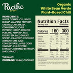 Pacific Foods Organic White Bean Verde, Chili, Plant Based, Dairy Free, 16.5 Ounces (Pack Of 12)