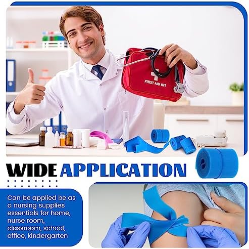 Timgle 500 Pack Disposable Tourniquet First Aid Elastic Tourniquets Bulk Latex Free Blue Medical Hemostatic Bandages Nursing Supplies Essentials for Outdoor Sport
