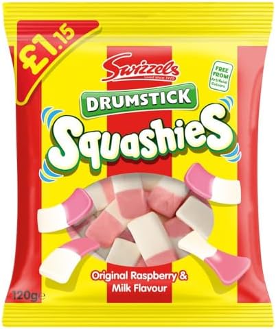 Swizzels Drumstick Squashies Original Raspberry & Milk Flavour 12 x 120g PMP