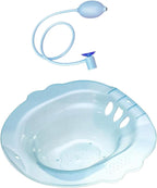 Generic Toilet Sitz Bath Basin Elderly Bidet Wider Seating Area, Women Men Steam Seat Hip Bath, Blue