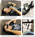 DS. DISTINCTIVE STYLE Lazy Readers Glasses Prism Glasses Lying Down Bed Horizontal Watching TV Reading Spectacles Horizontal Glasses - Black