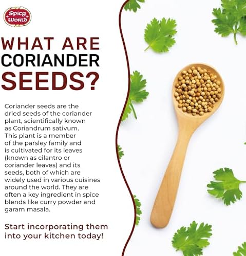 Spicy World Coriander Seeds 5 Pounds Bulk - Pure Indian Spice