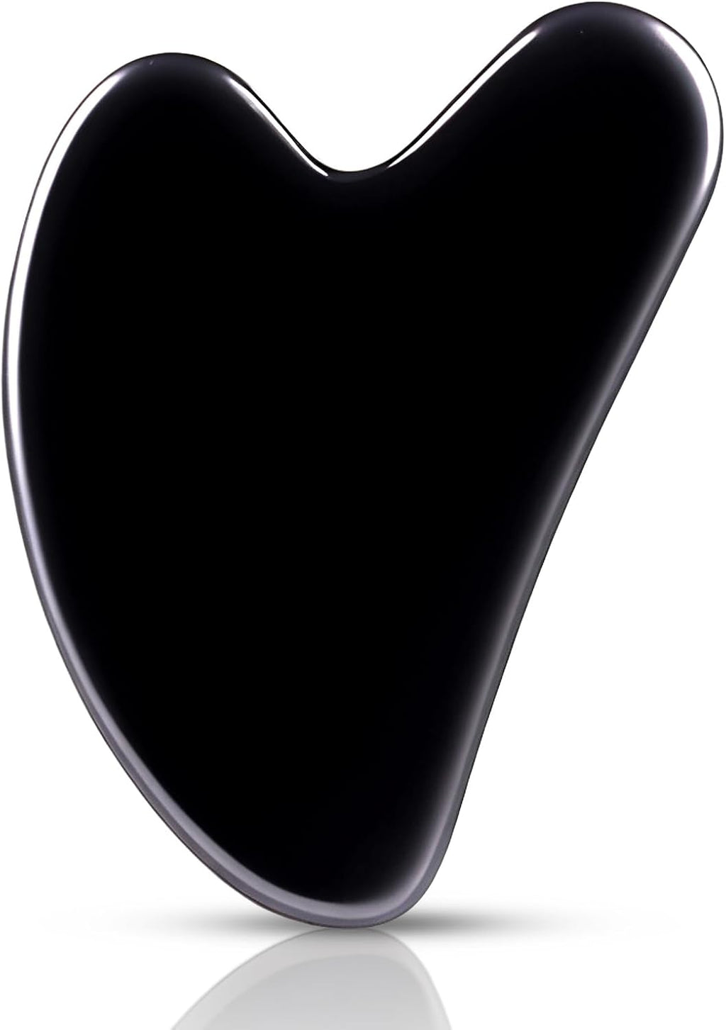 Gua Sha Facial Tools, Natural Obsidian Guasha Tool for Face,Double Chin & Jawline, Gua Sha Stone Self-Skin Care Face Stone Gua Sha tools for Women Guasha Stone, Black