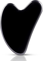 Gua Sha Facial Tools, Natural Obsidian Guasha Tool for Face,Double Chin & Jawline, Gua Sha Stone Self-Skin Care Face Stone Gua Sha tools for Women Guasha Stone, Black
