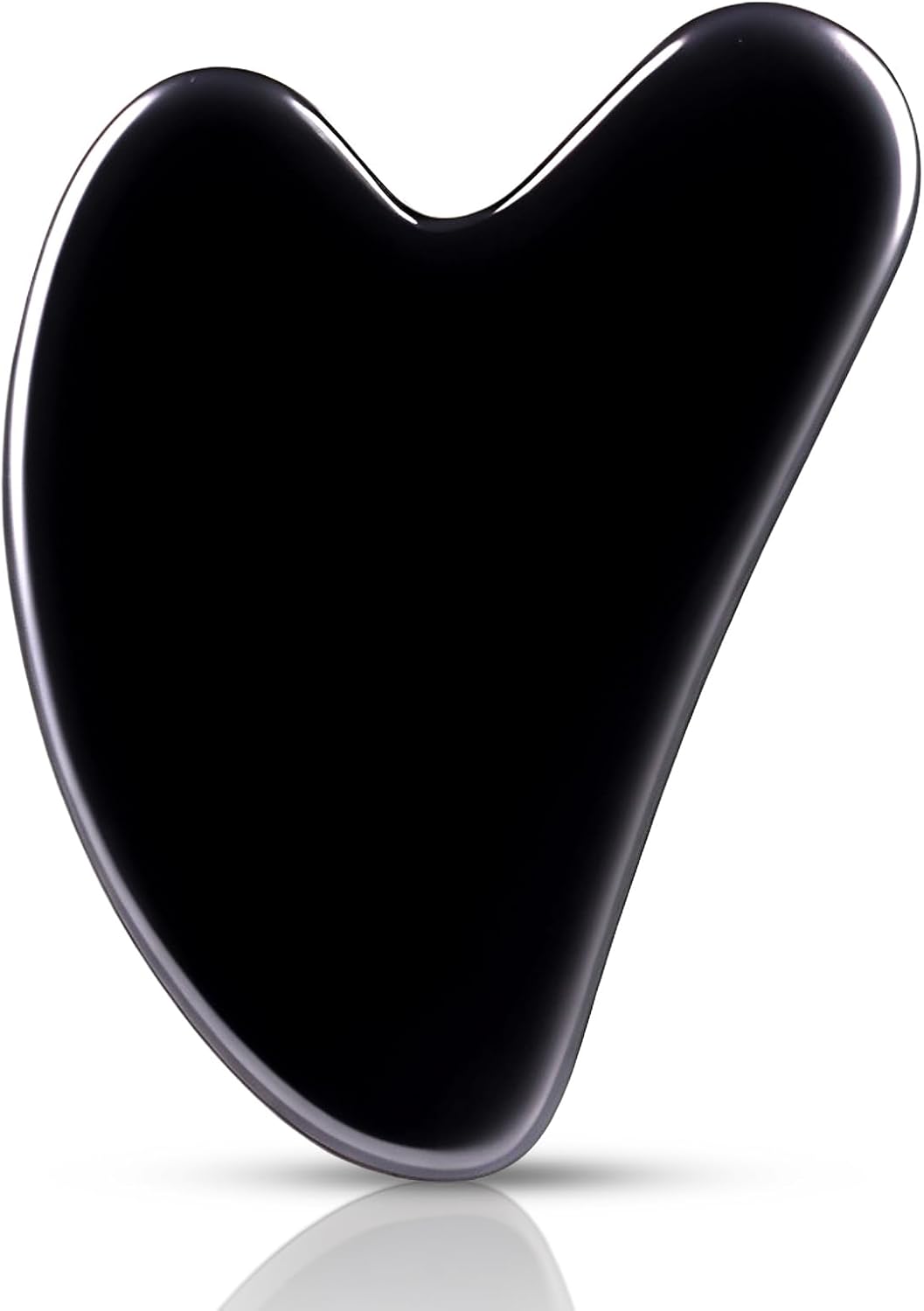 Gua Sha Facial Tools, Natural Obsidian Guasha Tool for Face,Double Chin & Jawline, Gua Sha Stone Self-Skin Care Face Stone Gua Sha tools for Women Guasha Stone, Black