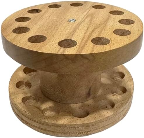 Wooden Tweezer Stand (Round) : Wood Holder Tweezers Storage Tool (290)