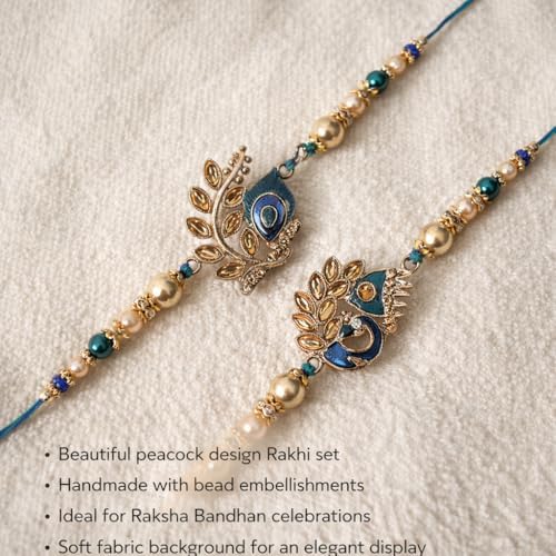 Riddhika Ventures Brother Rakhi with Greeting Card | Rakhi Thread | Rakhi Gifts for Brother, Sister, Bhaiya, Bhabhi for Indian Rakhi Raksha Bandhan Festival (Set of 2) (K2K3)