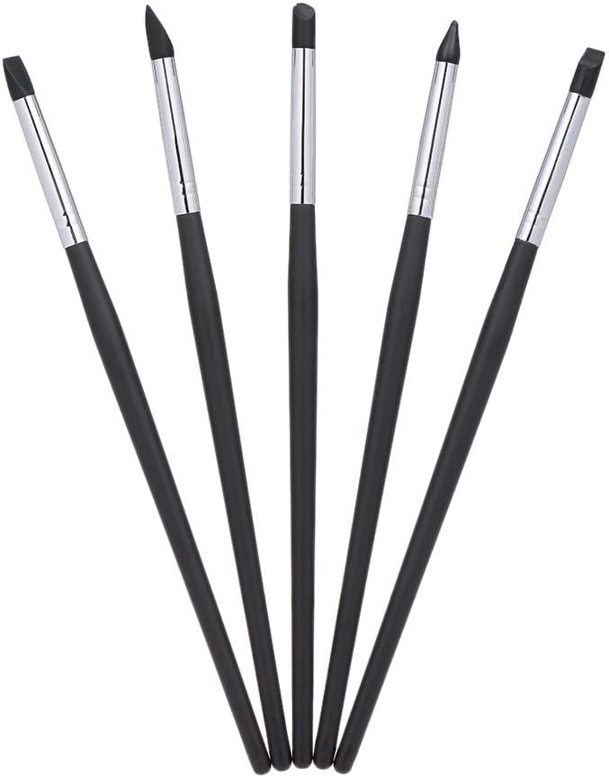 5pcs Black Dental Resin Brush Pens Dental Shaping Silicone Tooth Tool