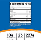 Nutricost Premium MCT Oil Powder .5LBS - Best for Keto, Ketosis, and Ketogenic Diets - Zero Net Carbs, Non-GMO and Gluten Free