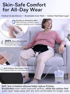 Leak-Proof Female Wearable Urinal System for Women 100-330 lbs, Medical Grade Silicone Collector with 5 ft Tube Tube, 3 Reusable Leg Bags, Discreet Incontinence Kit for Travel & Home Care, Plus Size
