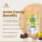 Eeva Extracts - Chatapata Amla Candy – Masala & Sweet Indian Gooseberry Snack with Spices, Traditional Indian Flavor, No Artificial Colors or Preservatives – 200g