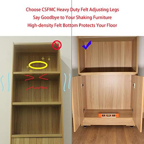 Furniture Leg levelers for Wood,Apply to Bed/Cupboard/Sofa/Desk/Table and Chair for Furniture Wood Feet Adjustment,5/16 in Bolt, 1.5 in Base Diameter (12pcs)