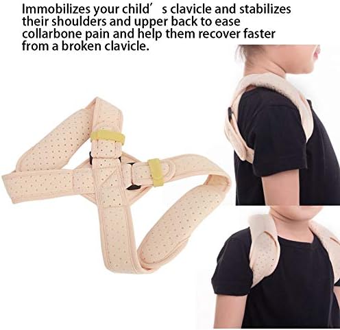 Agatige Clavicle Support, Kids Shoulder Belt Back Support Brace Prevent Humpback Adjustable Posture Corrector Back Brace for Boys and Girls - L