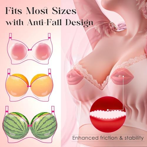 Nipple Viboators Sucking Sensory Toys Woman Nipple Viboators for Women, Adjustable Non Piercing Nipple Clips 9 Vibration Nipple Clips for Adult Women GBZ947