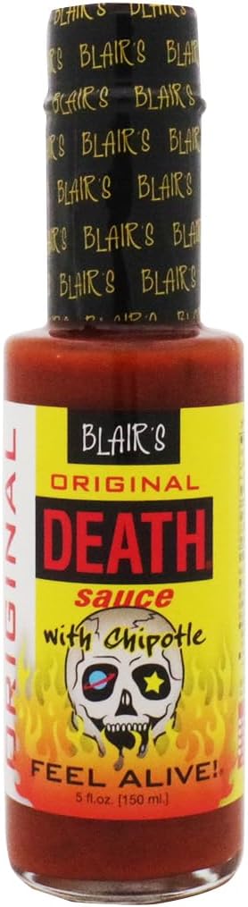 RetailSource Death Sauce with Chipotle and Skull Key Chain, Original, 5 oz.
