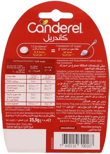 Canderel 2 Packs Of 300 Sweetener Low Calorie Tablets