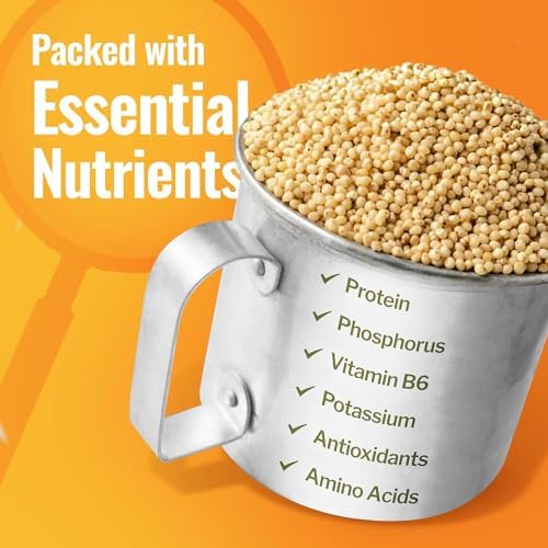 100% Organic White Millet by Grand Teton Ancient Grains | Shelled, Gluten-Free, Hulled Grain for Salads, Pilafs, & Soups | Whole Grain Ready for Milling, (2.5 Pounds)