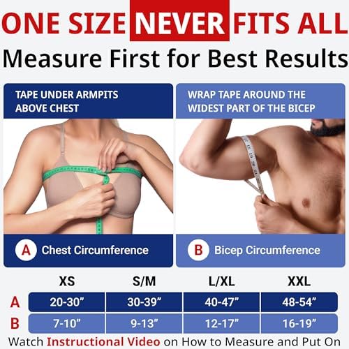 Shoulder Brace for Women & Men | Support for Torn Rotator Cuff & Other Shoulder Injury - Ac Joint, Dislocated, Separated, Frozen Shoulder | Neoprene Compression Wrap | by FIGHTECH (BLK, S-M)