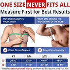 Shoulder Brace for Women & Men | Support for Torn Rotator Cuff & Other Shoulder Injury - Ac Joint, Dislocated, Separated, Frozen Shoulder | Neoprene Compression Wrap | by FIGHTECH (BLK, S-M)