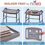 NOVA Walker Tray, Food Tray with 2 Cup Holders for Folding Walker, Fits on Most Folding Walkers, 1 Count (Pack of 1)