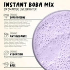 Locca Taro Milk Tea Powder for Boba Bubble Tea (19.75oz) with Organic Taro Super-greens Antioxidants Hydration