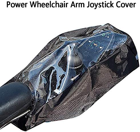 Power Wheelchair Joystick Protector Cover - Waterproof Electric Arm Control Cover With Adjustable Strap (Black)