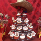 64 PCS Edible Cowgirl Cupcake Toppers Pink Bow Hat and Boot Cupcake Picks Edible Ribbon Cowboy Cupcake Decorations for Western Theme Baby Shower Girls Birthday Party Cake Decorations Supplies