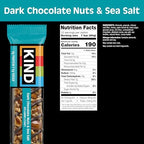 KIND Healthy Snacks Bars, Dark Chocolate Nuts & Sea Salt, Gluten Free, Low Sugar, High Fiber Snacks, 6g Protein, 24 Count