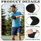 Elbow Compression Sleeve, Black Elbow Brace for Women Men Nylon Arm Support Sleeves for Tennis Golfers Sports Protection