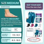 BraceAbility Bunion Relief Socks - Split-Toe Bunion Socks for Women and Men with Arch Support, Big Toe Separator, Hallux Valgus and Bunionette Relief, Left and Right Fit (1 Pair, M - Teal)