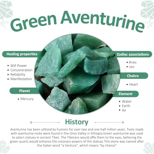 Amogeeli Aventurine Chakra Symbol Engraved Crystal Energy Pocket Stone Healing Reiki Stone Set of 4